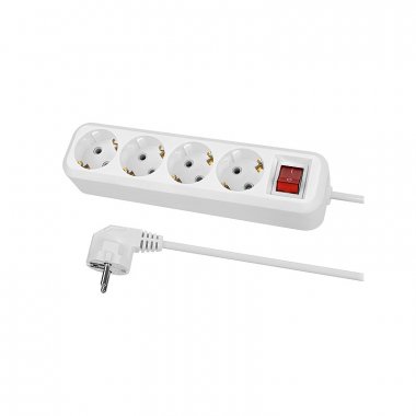 Фотография товара 'Tdm SQ1303-1106 Удлинитель 4 гнезда, 3 метра, с/з, выкл., 10 А, 2300 Вт'