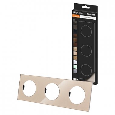 Фотография товара 'Tdm SQ1819-0504 Рамка тройная шампань, стекло, "Байкал"'