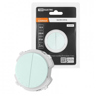 Фотография товара 'Tdm SQ1819-0133 Выключатель 2-кл. 16А 250В фисташковый, "Байкал"'