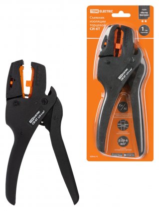 Фотография товара 'Tdm Съемник изоляции торцевой СИ-6Т, сечение зачищаемого провода 0,08-6 мм?, "МастерЭлектрик", SQ1003-0112'