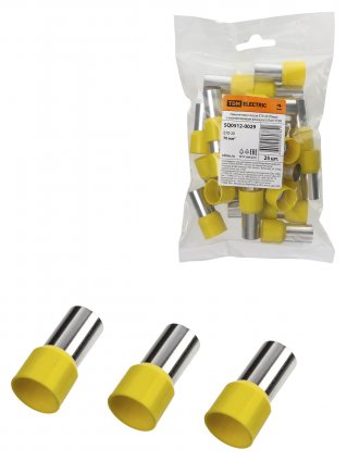 Фотография товара 'Tdm Наконечник-гильза Е70-20 70мм2 с изолированным фланцем, SQ0512-0029'