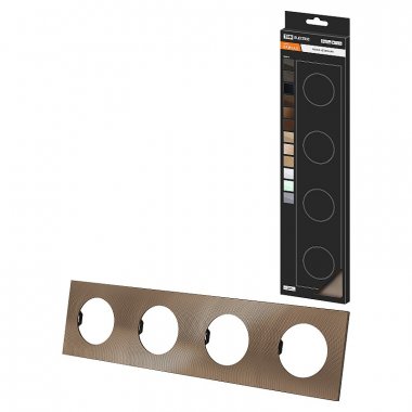 Фотография товара 'Tdm SQ1819-0458 Рамка четверная бронза, алюминий, текстурированный, "Байкал"'