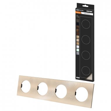 Фотография товара 'Tdm SQ1819-0558 Рамка четверная шампань, алюминий, текстурированный, "Байкал"'