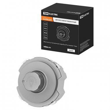 Фотография товара 'Tdm SQ1819-0341 Светорегулятор (RL, 500Вт) поворотный платина, "Байкал"'