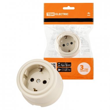Фотография товара 'Tdm SQ1820-1317 Розетка 2П+З 16А 250В'
