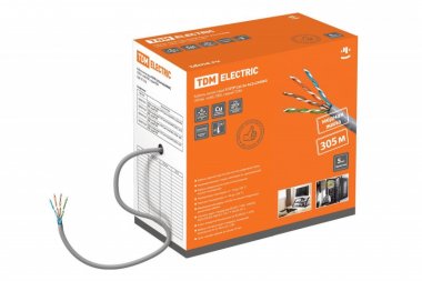 Фотография товара 'Tdm Кабель витая пара F/UTP Cat 5e 4х2х24AWG SQ0107-0102'