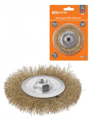 Фотография товара 'Tdm SQ1096-0207 Щетка для УШМ "плоская", 125 мм, гайка М14'