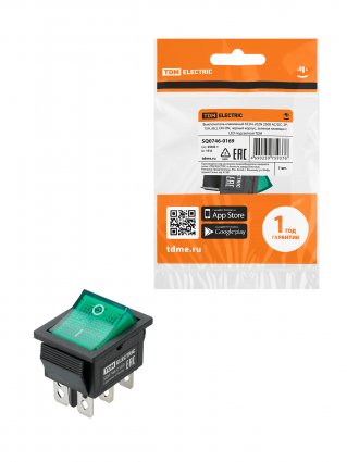 Фотография товара 'Tdm SQ0746-0169 KCD4-202N 250В AC/DC, 2P, 15А, (6с), ON-ON'