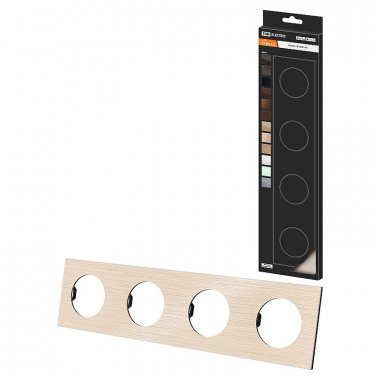 Фотография товара 'Tdm SQ1819-0563 Рамка четверная шампань, алюминий, шлифованный, "Байкал"'