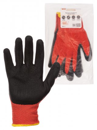 Фотография товара 'Tdm Перчатки полиэфирные "Контакт-Хард", рельефное латексное покрытие, SQ1016-0319'