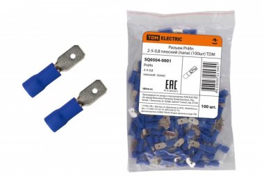 Фотография товара 'Tdm Разъем РпИп 2-5-0,8 плоский SQ0504-0001'