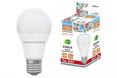 Фотография товара 'Tdm Лампа светодиодная НЛ-LED230-A60-7 Вт-230 В-6500 К-Е27, (60х106 мм), SQ0340-1625'