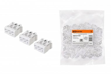 Фотография товара 'Tdm Клемма пружинная соединительная КСПн3-L+N+PE, 16 A, с монтажной ножкой SQ0510-0109'