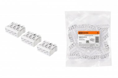 Фотография товара 'Tdm Клемма пружинная соединительная КСПн4-2L+N+PE, 16 A, с монтажной ножкой SQ0510-0113'