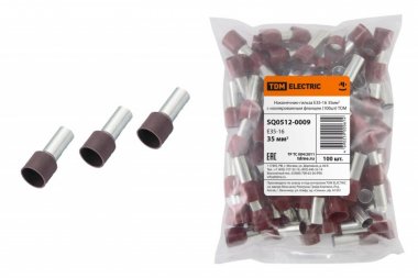 Фотография товара 'Tdm Наконечник-гильза Е35-16 35мм2 с изолированным фланцем SQ0512-0009'
