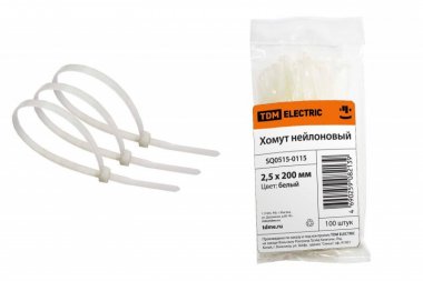Фотография товара 'Tdm Хомут 2,5х200мм нейлон SQ0515-0115'