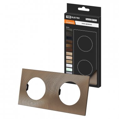 Фотография товара 'Tdm SQ1819-0456 Рамка двойная бронза, алюминий, текстурированный, "Байкал"'