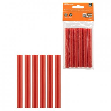 Фотография товара 'Tdm SQ1024-0514 Клеевые стержни универсальные красные, 11 мм x 100 мм'