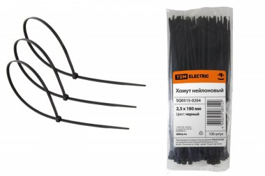 Фотография товара 'Tdm Хомут 2,5х180мм нейлон SQ0515-0204'