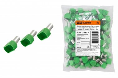 Фотография товара 'Tdm Наконечник штыревой втулочный изолированный (двойной) НШвИ (2) SQ0521-0013'