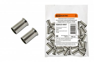 Фотография товара 'Tdm Наконечник штыревой втулочный неизолированный НШвН 6010 SQ0523-0007'
