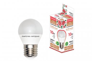 Фотография товара 'Tdm Лампа светодиодная FG45-10 Вт-230 В-3000 К–E27, SQ0340-1605'