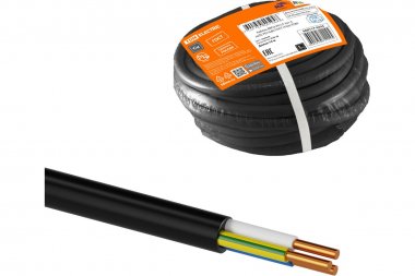 Фотография товара 'Tdm SQ0117-0435 Кабель ВВГнг(А)-LS 3х1,5 ок(N, PE)-0,66 ГОСТ'