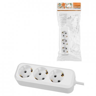 Фотография товара 'Tdm SQ1303-1400 Удлинитель 3 гнезда, 1,5 метра, с/з, 16 А, 3680 Вт'