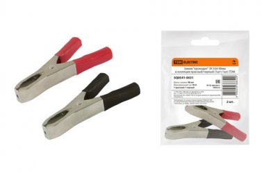 Фотография товара 'Tdm Зажим "крокодил" ЗК 50А 98мм в изоляции SQ0541-0031'