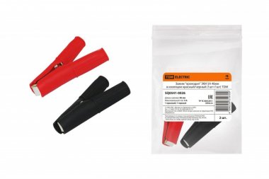 Фотография товара 'Tdm Зажим "крокодил" ЗКИ 5А 46мм в изоляции SQ0541-0026'