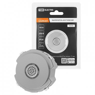 Фотография товара 'Tdm SQ1819-0344 Выключатель акустический платина, "Байкал"'