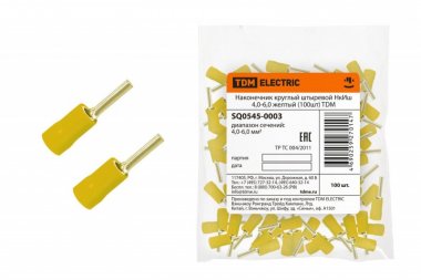 Фотография товара 'Tdm Наконечник круглый штыревой НкИш 4,0-6,0 SQ0545-0003'