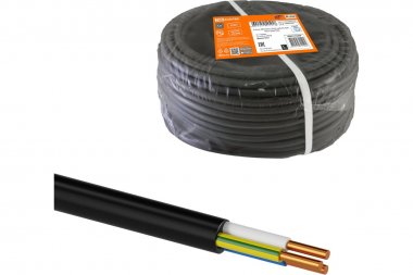 Фотография товара 'Tdm SQ0117-0448 Кабель ВВГнг(А)-LS 3х2,5 ок(N, PE)-0,66 ГОСТ'