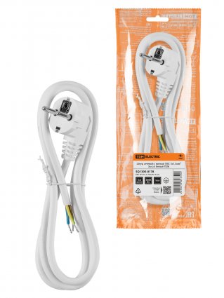 Фотография товара 'Tdm SQ1305-0178 Шнур сетевой с вилкой ПВС 3x1,5мм² 5м с/з'