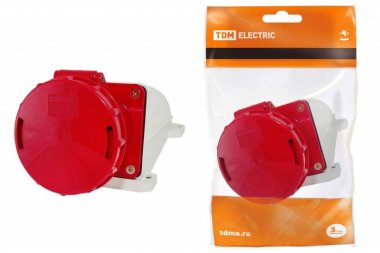 Фотография товара 'Tdm Розетка 145 стационарная 3Р+РЕ+N 125А 380В IP54 SQ0602-0009'