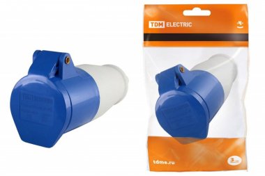 Фотография товара 'Tdm Розетка 213 переносная 2Р+РЕ 16А 220В IP44 SQ0603-0010'