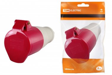 Фотография товара 'Tdm Розетка 215 переносная 3Р+РЕ+N 16А 380В IP44 SQ0603-0012'