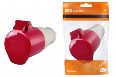 Фотография товара 'Tdm Розетка 225 переносная 3Р+РЕ+N 32А 380В IP44 SQ0603-0014'