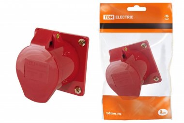 Фотография товара 'Tdm Розетка 415 скрытая 3Р+РЕ+N 16А 380В IP44 SQ0604-0013'