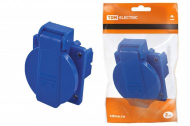 Фотография товара 'Tdm Розетка панельная РП10-3 скрытая с крышкой IP44 16А SQ0606-0001'