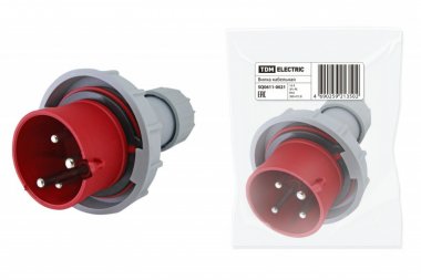 Фотография товара 'Tdm Вилка кабельная IP67 16А 3Р+РЕ 380В SQ0611-0021'