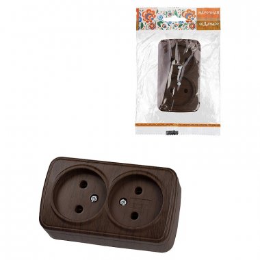 Фотография товара 'Tdm SQ1824-0029 Розетка двойная 2П открытой установки IP20 10А'