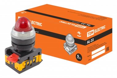 Фотография товара 'Tdm Лампа AL-22 сигнальная d22мм неон/230В цилиндр SQ0702-0008'