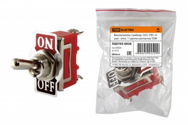 Фотография товара 'Tdm Выключатель-тумблер 1021 (ТВ1-2) SQ0703-0026'