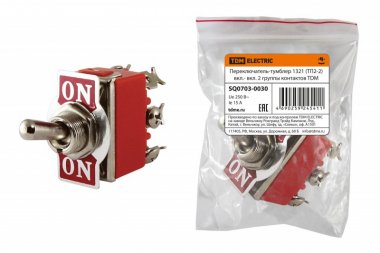 Фотография товара 'Tdm Переключатель-тумблер 1321 (ТП2-2) SQ0703-0030'