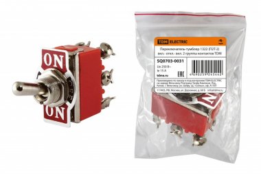 Фотография товара 'Tdm Переключатель-тумблер 1322 (П2Т-2) SQ0703-0031'