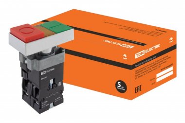 Фотография товара 'Tdm Кнопка BW8465 "I-O" сдвоенная с подсветкой SQ0704-0057'