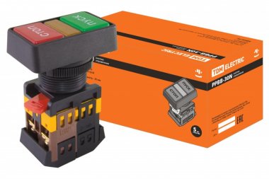 Фотография товара 'Tdm Кнопка РPВВ-30N "Пуск-Стоп" d30мм неон/230В SQ0704-0027'