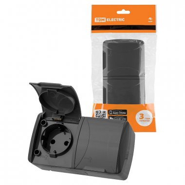 Фотография товара 'Tdm SQ1818-0114 Розетка двойная 2П+3 открытой установки IP54 16А'