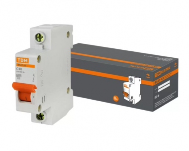 Фотография товара 'Tdm Автоматический выключатель ВА47-63 1Р 40А 4,5кА х-ка B SQ0218-0043'